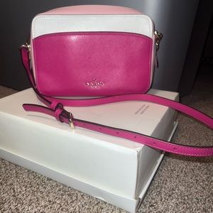Pink & White Kate Spade Crossbody